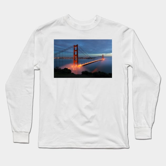 Golden Gate Bridgr Long Sleeve T-Shirt by jswolfphoto